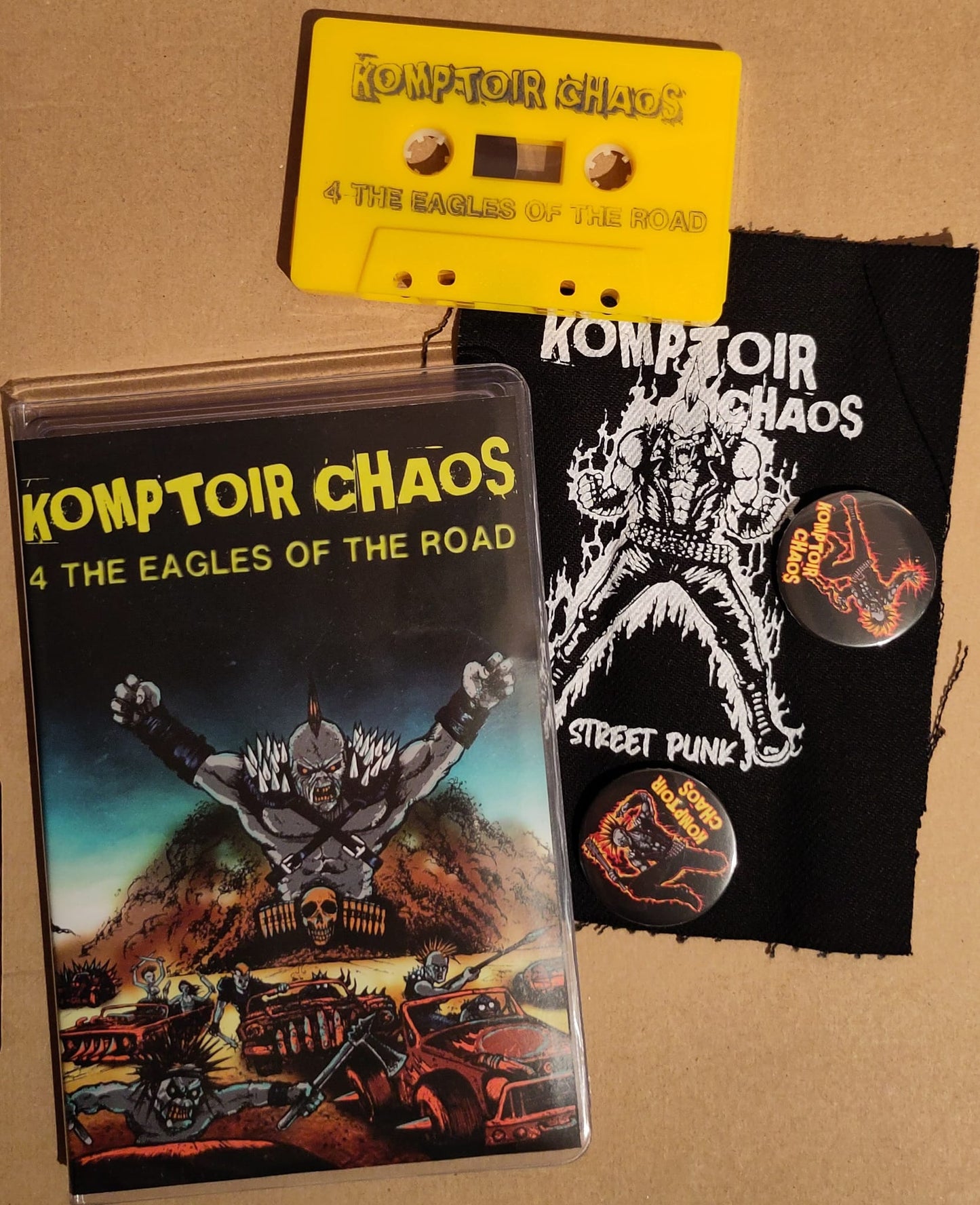 Komptoir Chaos -4 the Eagles of the Road - lim. 77 Tape incl. Patch and 2 Buttons