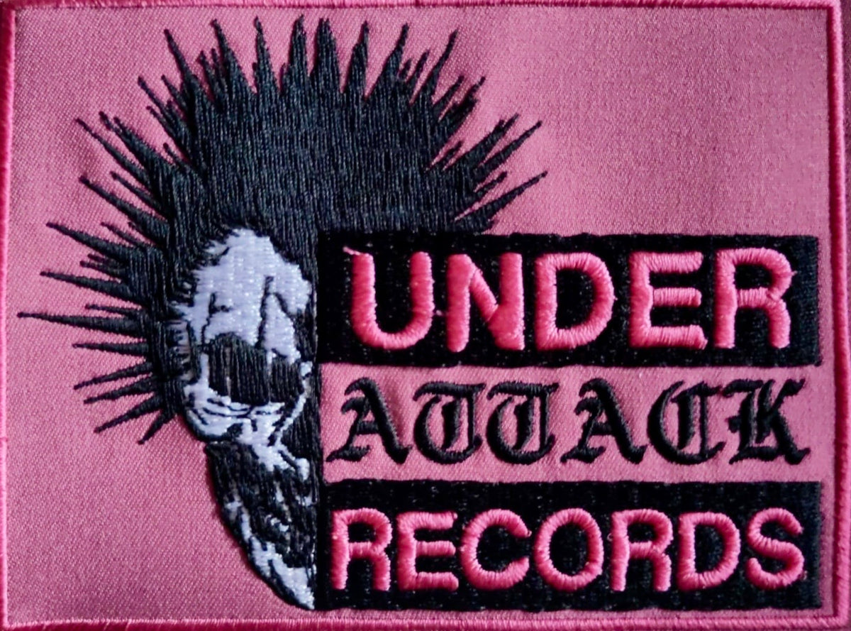 Under Attack Records - Patch (embroidered / gestickt) - Pink