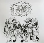 Defected Drones / Destroi! - gray multicolor - split EP