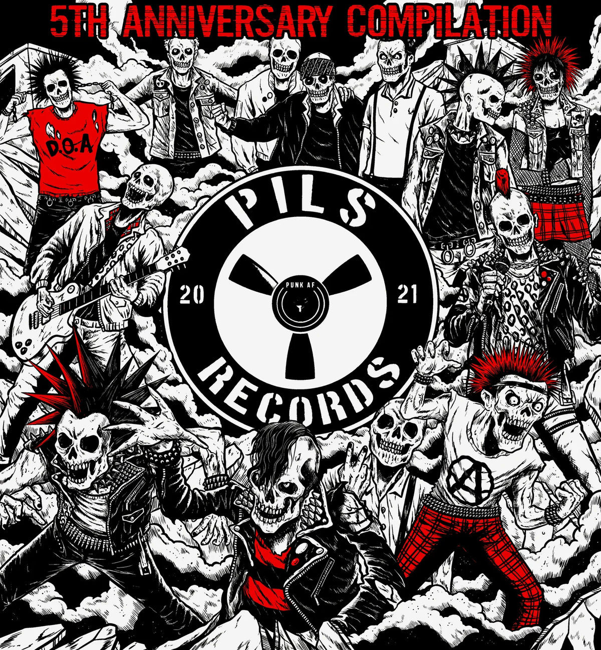 Pils Records - 5th Anniversary Compilation - lim. red with black spot  LP