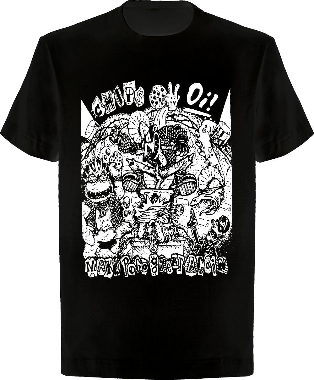Chips ov Oi! - Make Pogo Great Again - black - T-Shirt