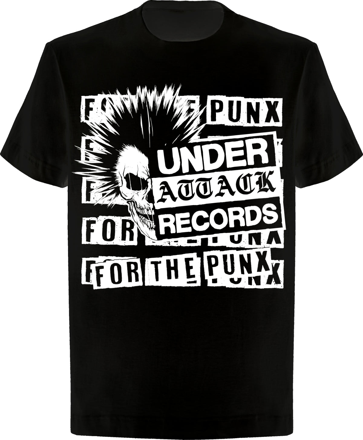 Under Attack Records - For the Punx (black/white edition) - T-Shirt