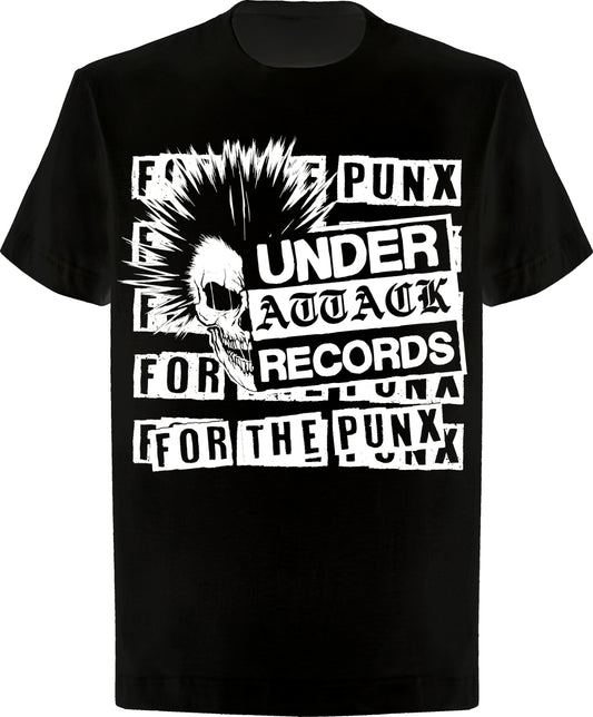 Under Attack Records - For the Punx (black/white edition) - T-Shirt