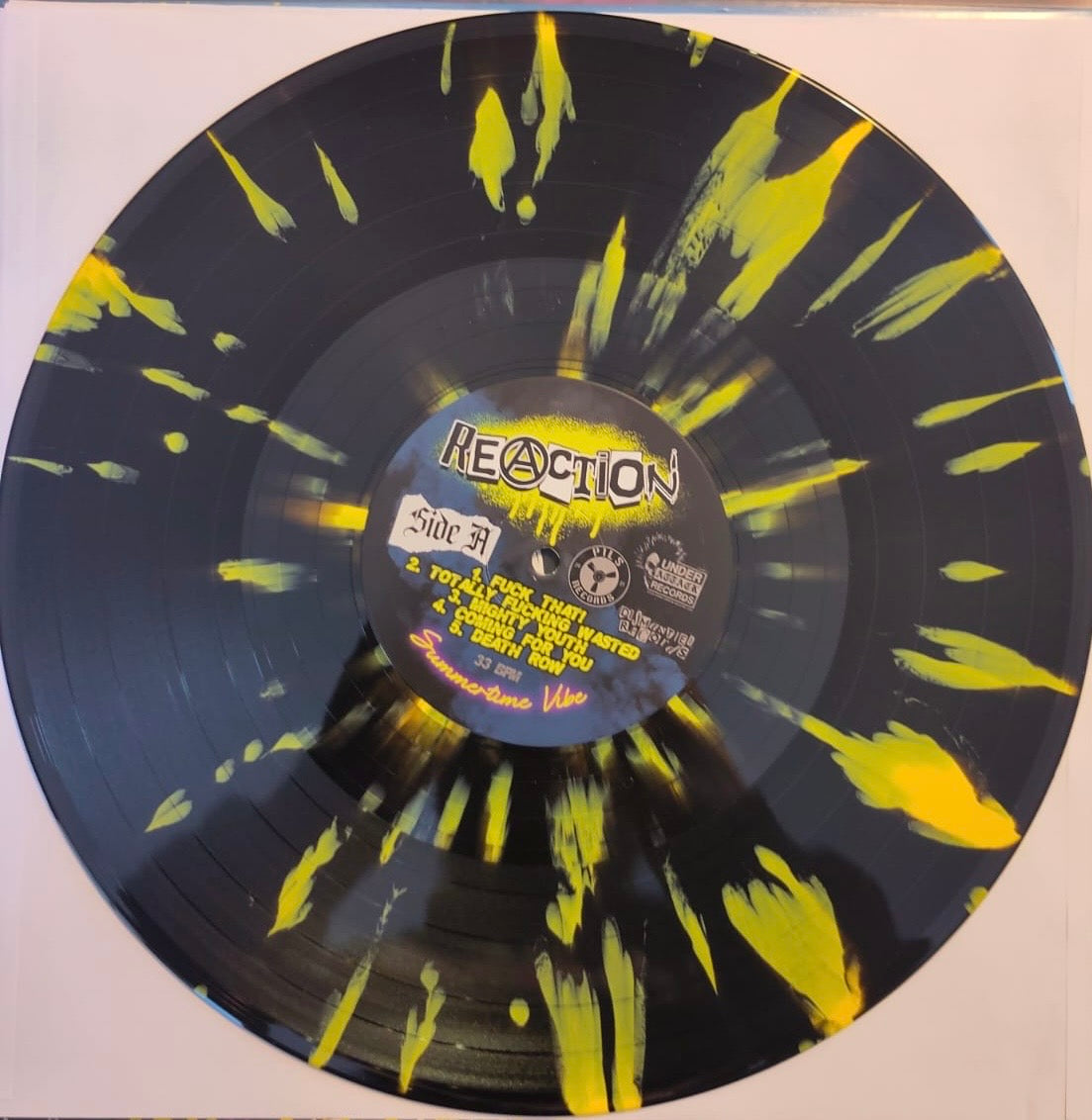 Reaction - Summertime Vibe - yellow/black splatter LP (2 Versionen)