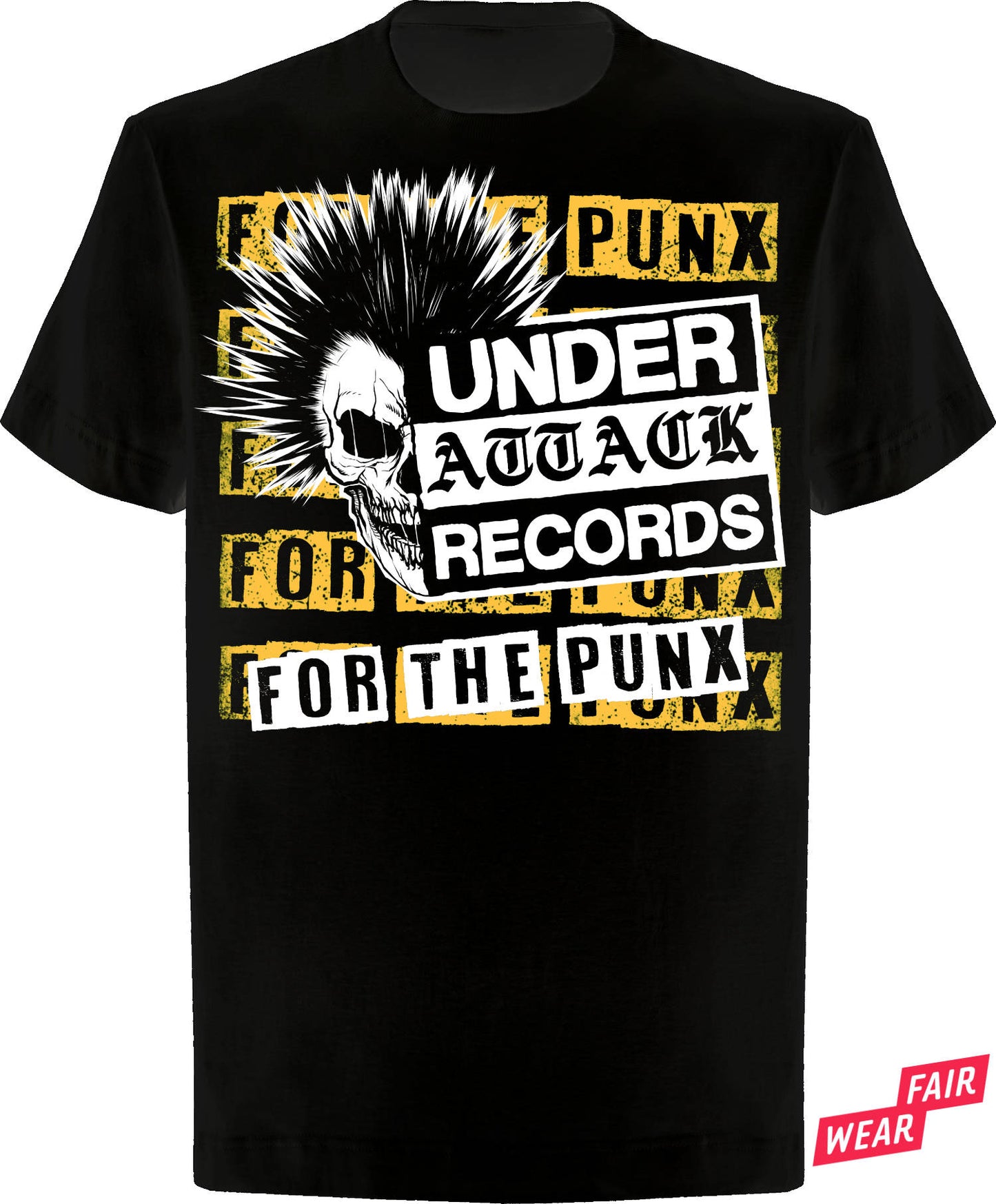 Under Attack Records - For the Punx (yellow edition) - T-Shirt