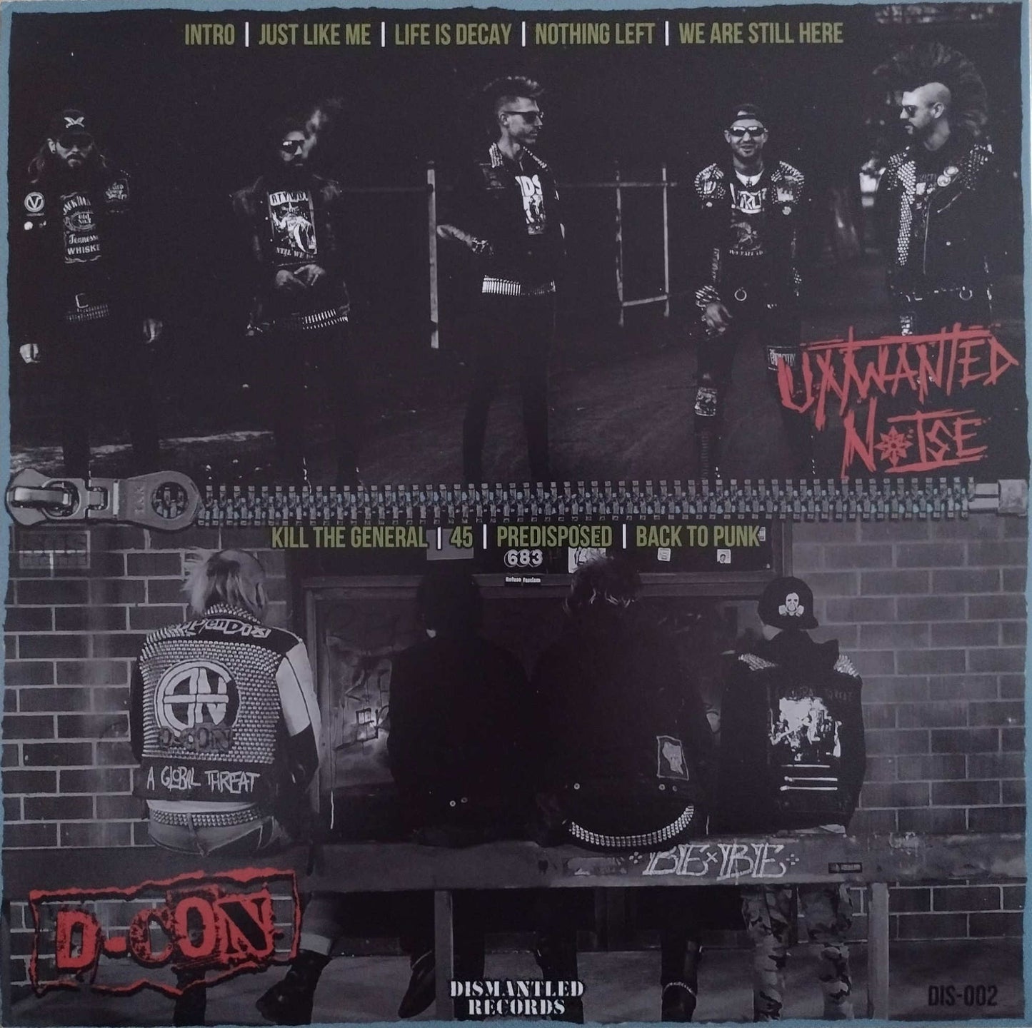 Unwanted Noise / D-Con – North American Invasion- Split-LP - black